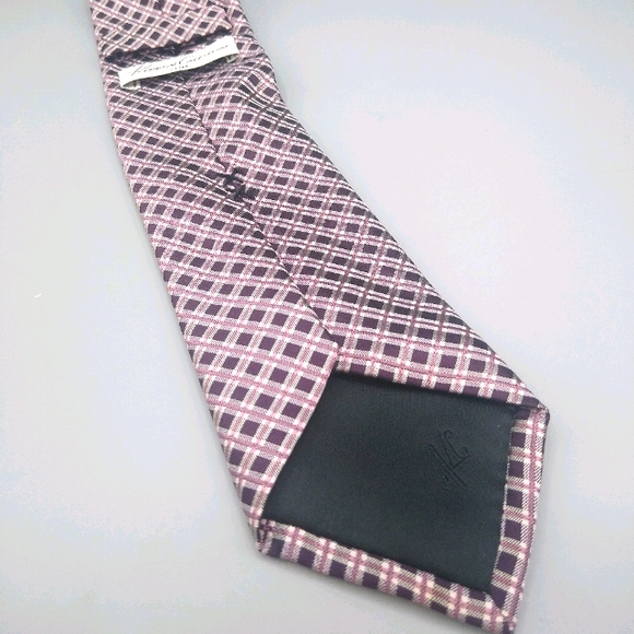 Kenneth Cole 100% Silk Plaid Check Necktie Slim Necktie Men's Tie - Picture 4 of 12